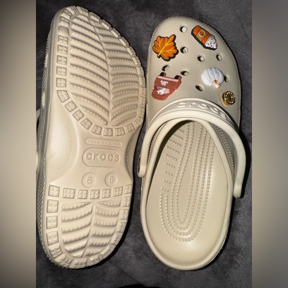Custom Fall Crocs - “Bone” 🍂🍁 - Picture 4 of 4